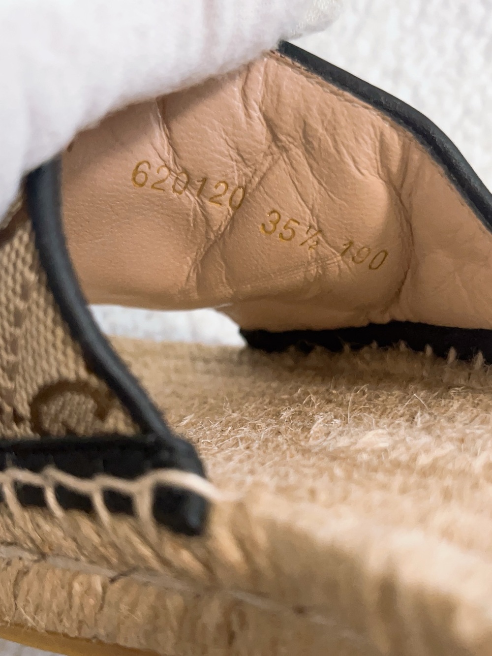 Gucci Women’s GG Marmont Monogram Canvas slide Espadrille Sandal - Picture 9 of 16